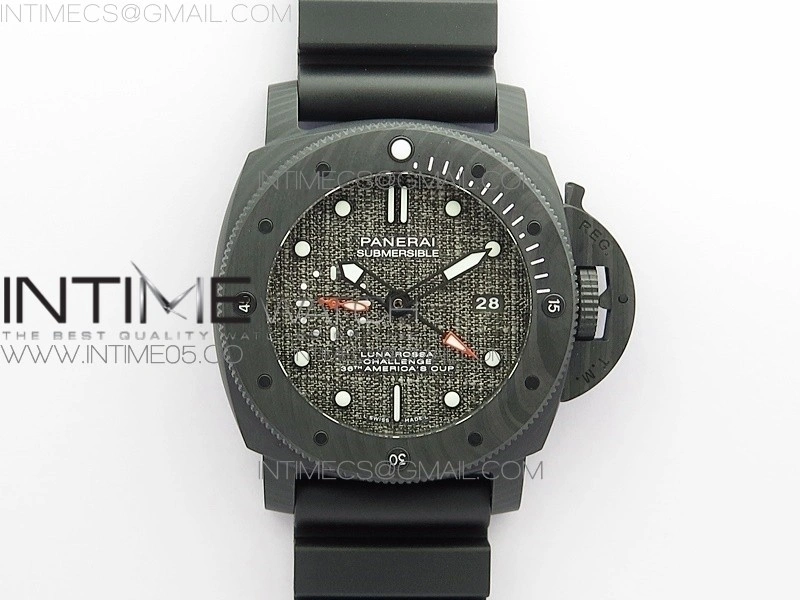 PAM1039 Carbotech VSF 1:1 Best Edition Dark Grey Sail Dial on Rubber Strap P.9010 Clone